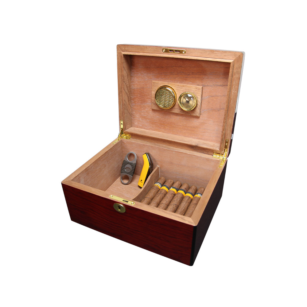 Hot Sale Wooden Cigarette Humidor, Making Wood Humidor, Locking Humidor