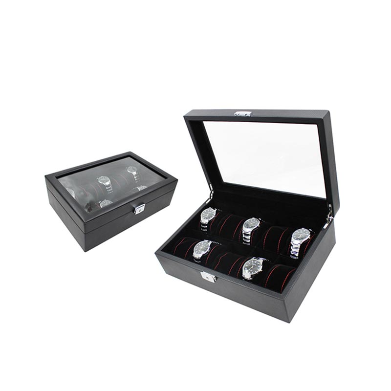 Luxury Piano Watch Case Box Display For 10 Watches Storage