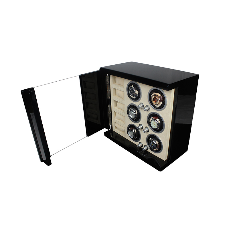 Pure black Piano Lacquer Wood Watch Winder Box