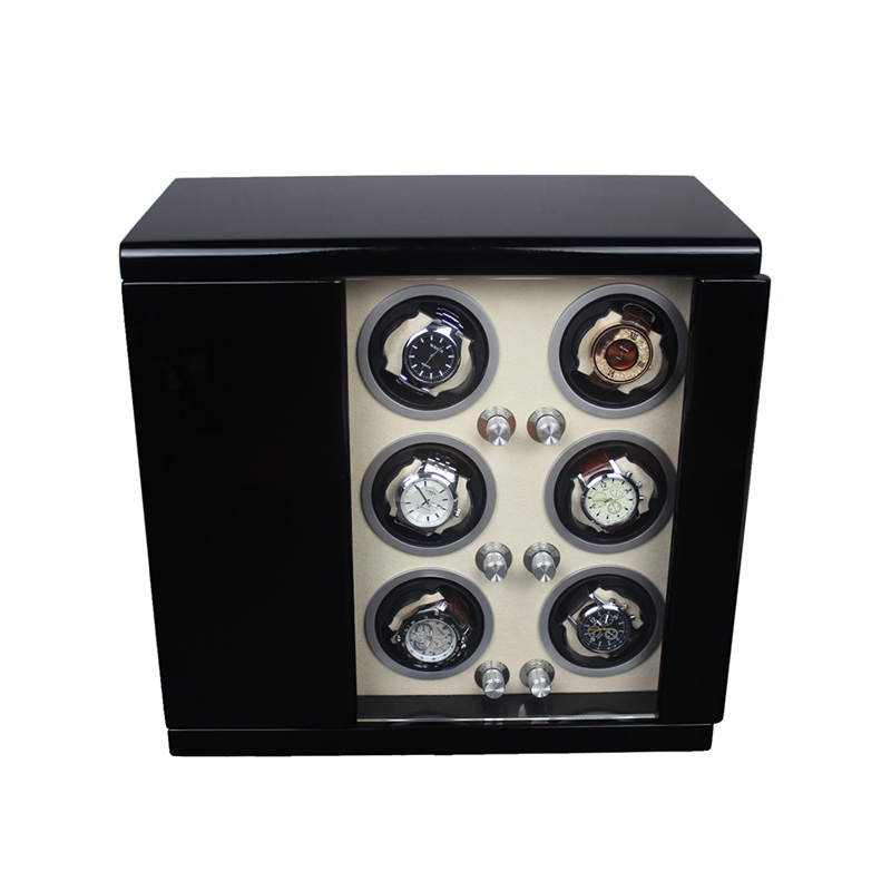 Pure black Piano Lacquer Wood Watch Winder Box
