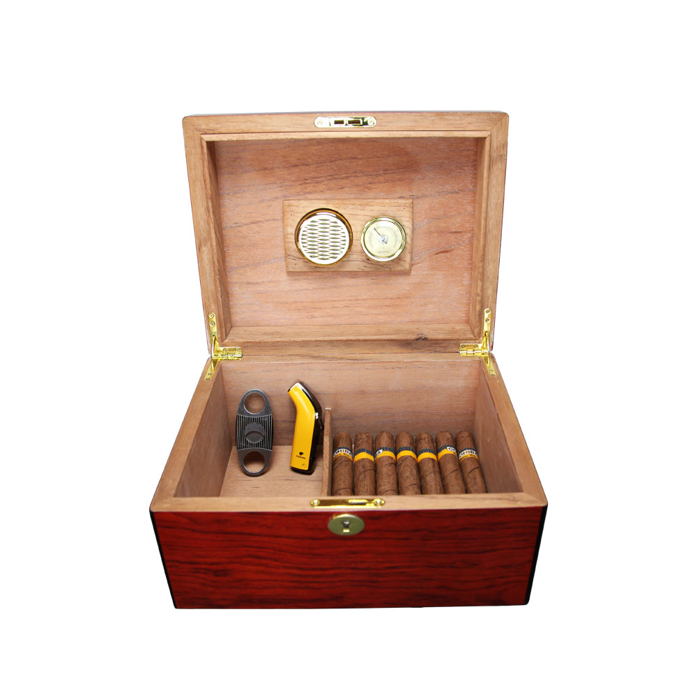 Hot Sale Wooden Cigarette Humidor, Making Wood Humidor, Locking Humidor