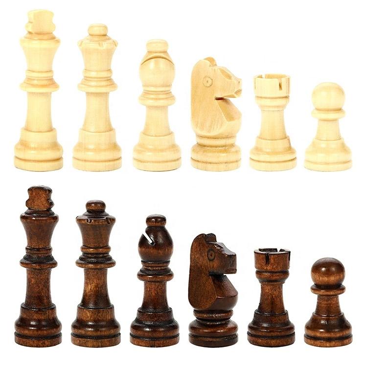 Hot Sell In Amazon 15 Inch Folding Wooden Chess Set International Chess Game Chess Board Game